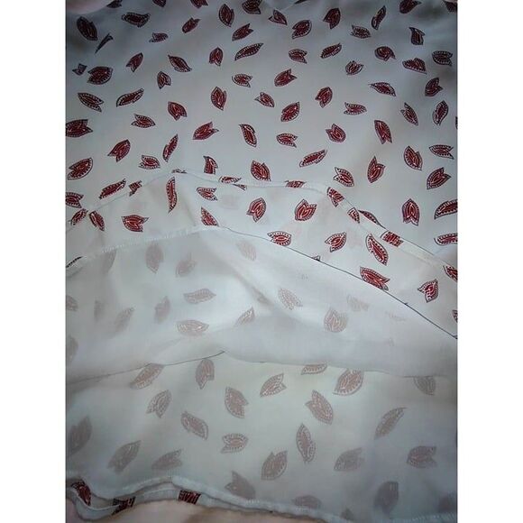 5/$25 Sz Sm Racerback Flowy Boho Paisley Print Lined Blue V-neck Top Cami Tank - Picture 3 of 6